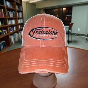 Frattalone Companies Embroidered Distressed Trucker Mesh Snapback Hat Cap